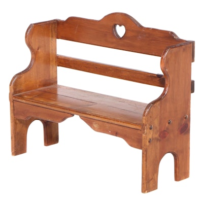 Small Child's Pine Bench or Table-Top Shelf
