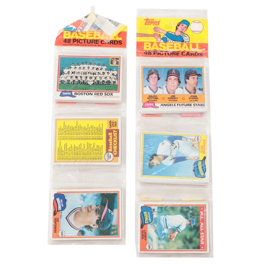 1981 Topps Rack Packs With Henderson, Brett, Jackson, More