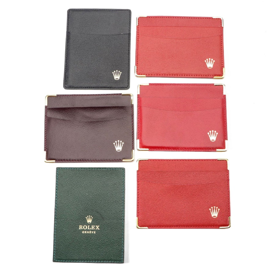 Rolex Card Holders in Leather