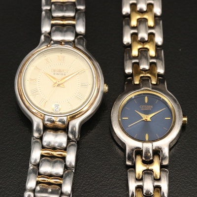 Pair of Two-Tone Quartz Wristwatch
