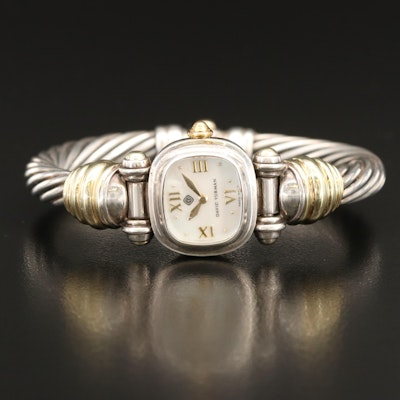 David Yurman Mother-of-Pearl Dial and Sterling Wristwatch