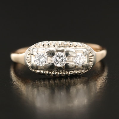 Vintage 14K 0.25 CTW Diamond Ring