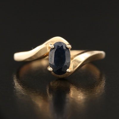 14K Sapphire Solitaire Ring