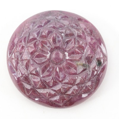 Hand-Carved Ruby Medallion