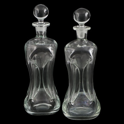 Glass Cluck-Cluck Shaped Decanters, 20th Century