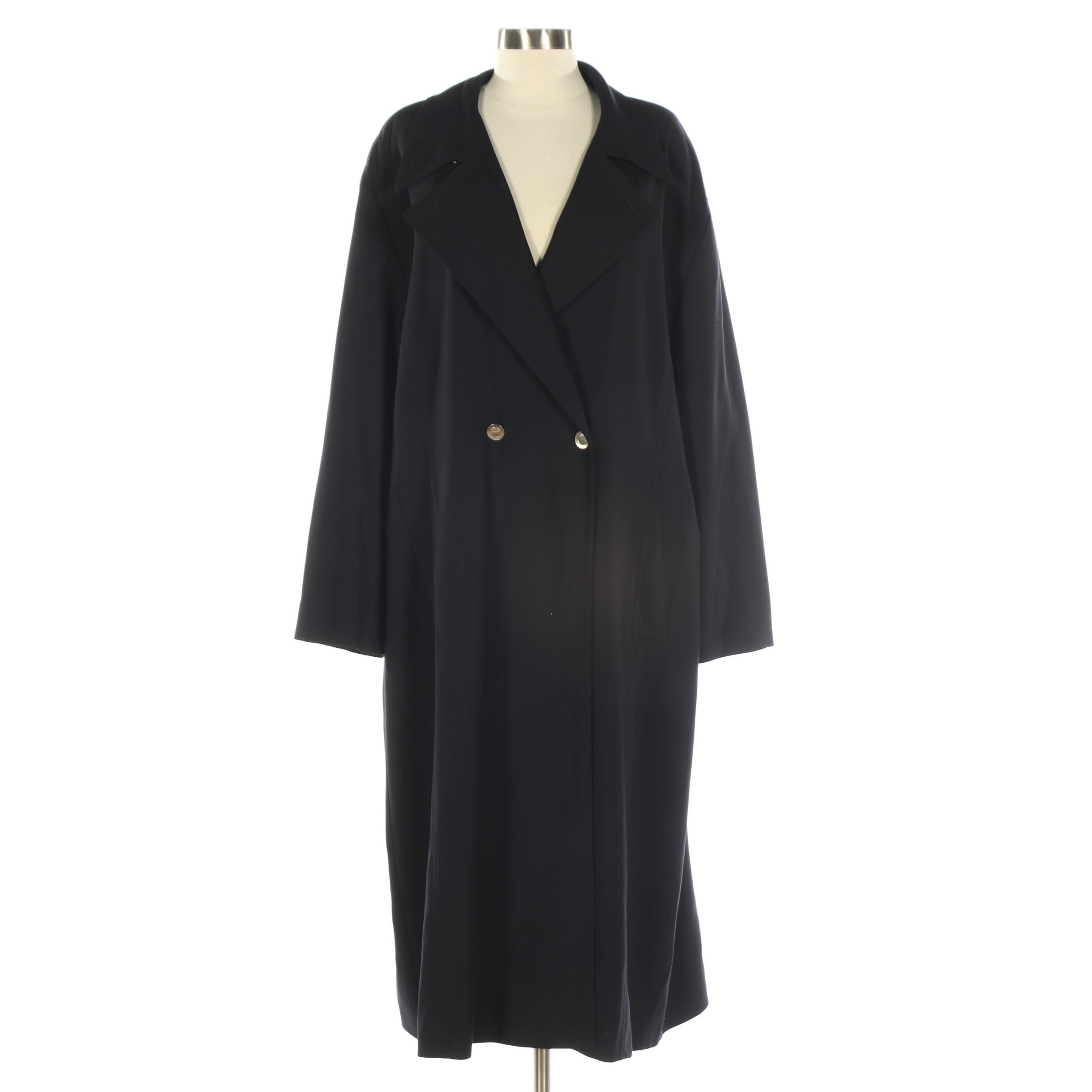 Escada Dark Navy Wool Coat EBTH