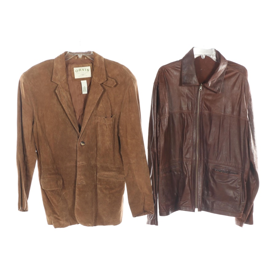 Orvis and Cuero de Cabra Leather Jackets Including Reversible