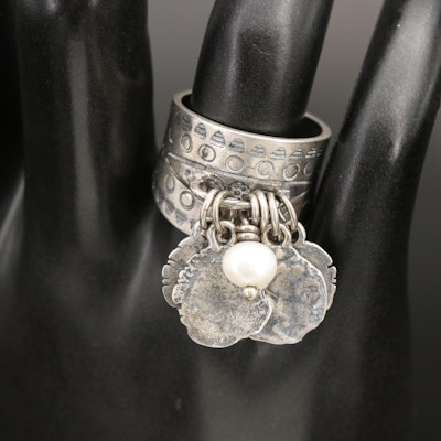 Silpada Sterling Pearl Charm Ring