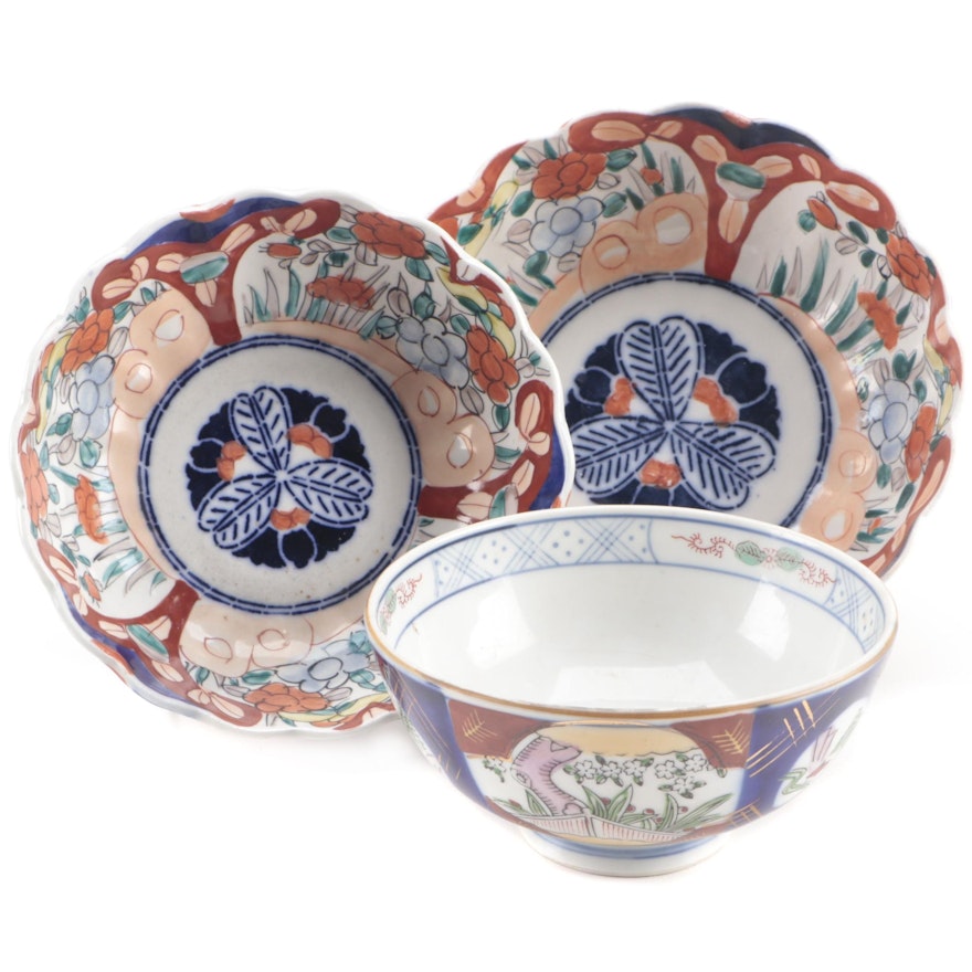 Japanese Imari Porcelain Bowls, Taisho Period or Later