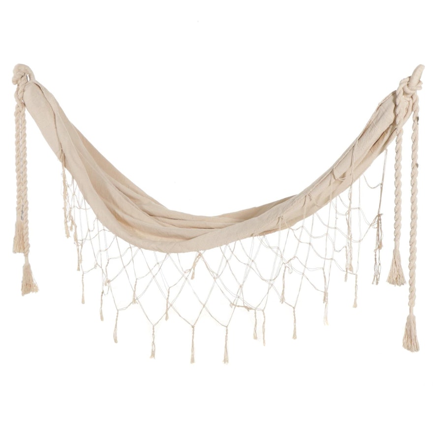 Hand-Loomed Single-Person Hammock From The Dominican Republic, 1990s