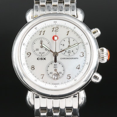 Michele CSX Chronograph Mother-of-Pearl Dial Wristwatch