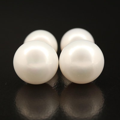 14K Pearl Front-Back Earrings