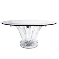 Lalique "Cactus" Crystal and Glass Round Table