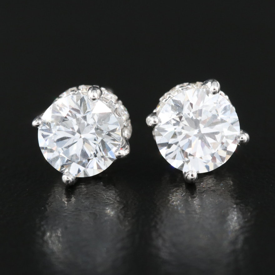14K 2.13 CTW Lab Grown Diamond Stud Earrings