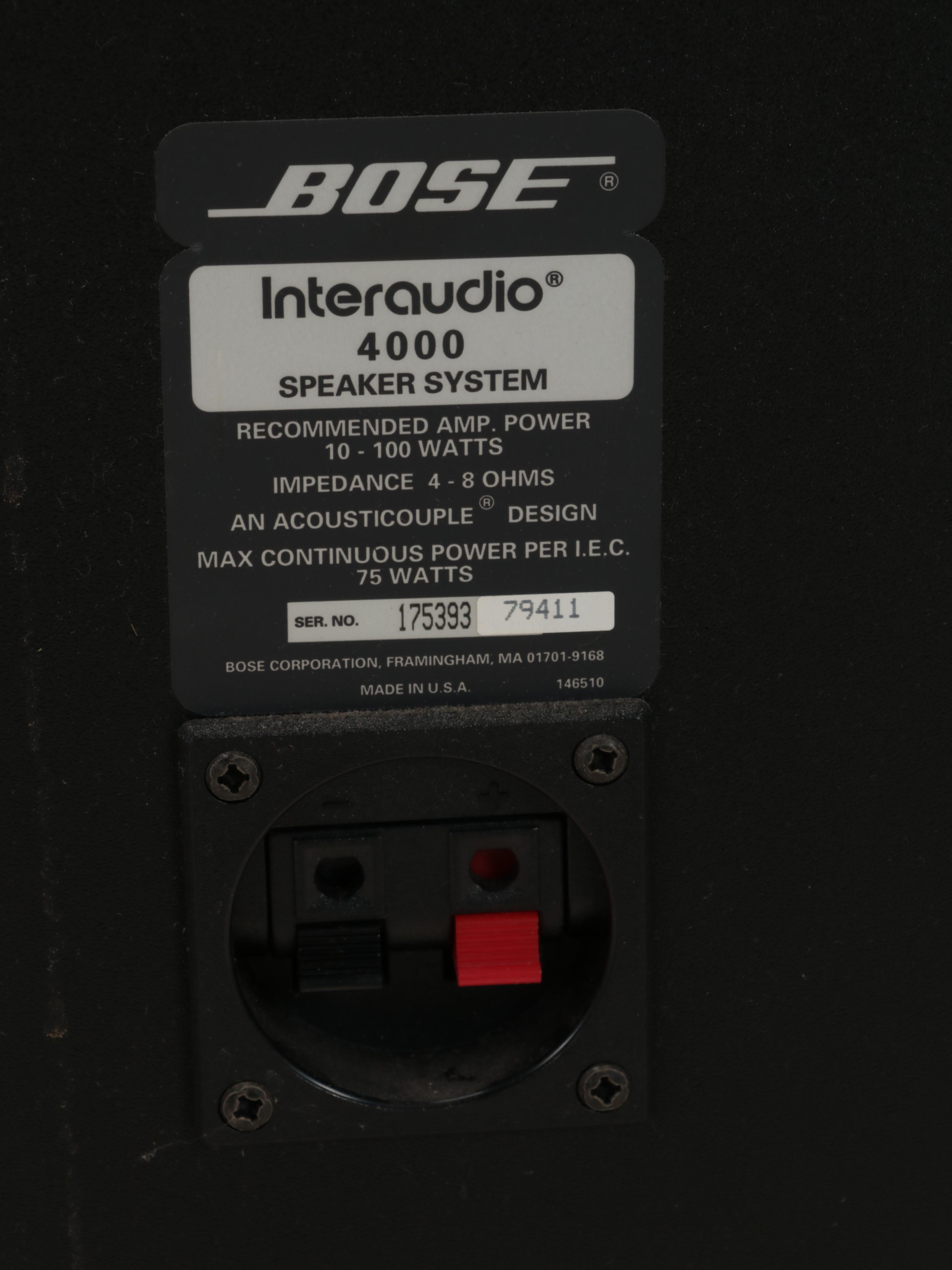 Pair of Bose Interaudio 4000 Series Loudspeaker EBTH