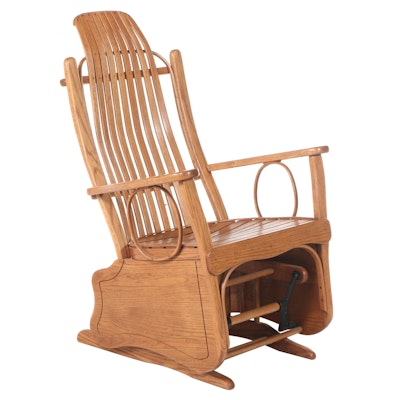 Adirondack Style Ash Platform Rocking Chair