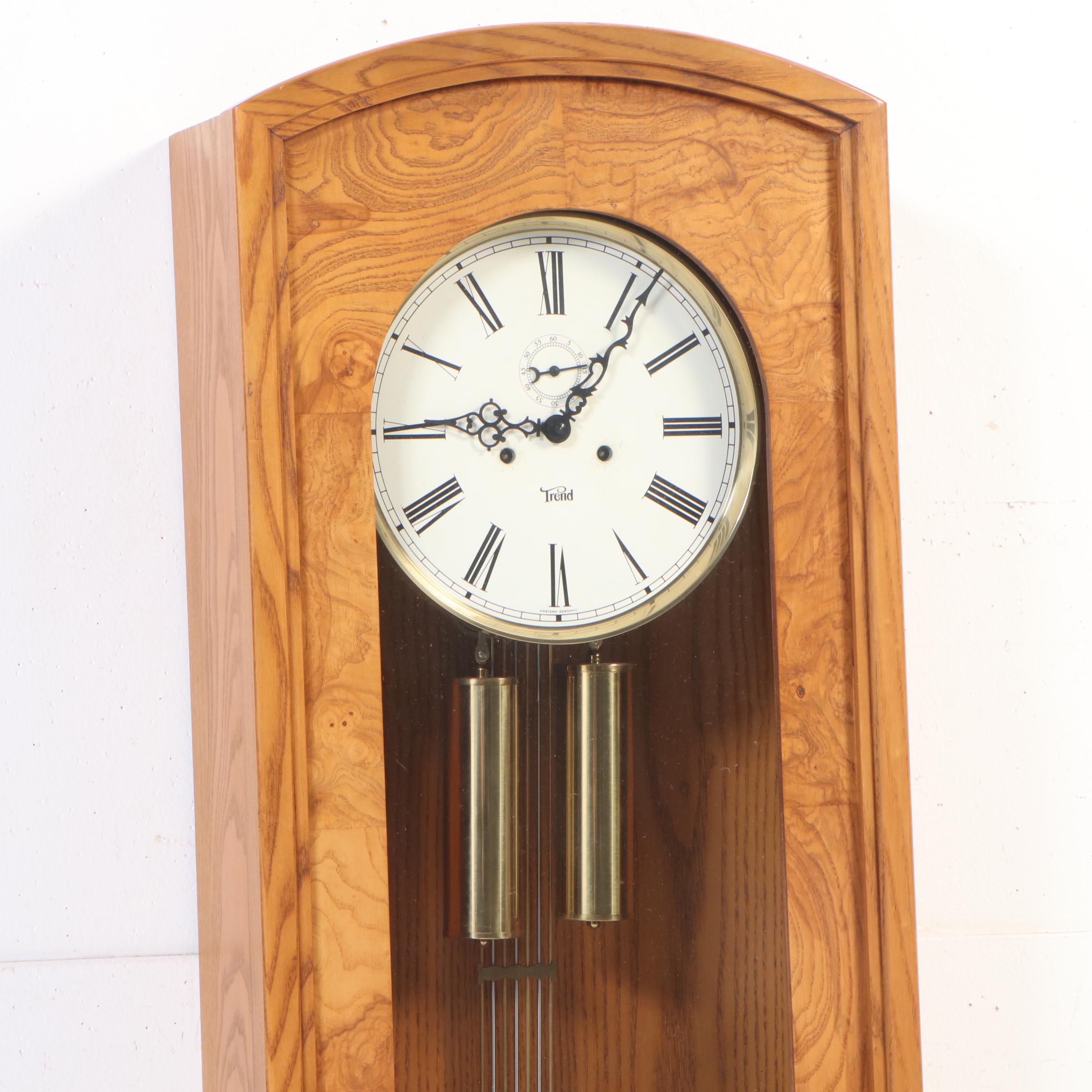 Trend Clocks Elm and Oak Regulator, Late 20th Century EBTH