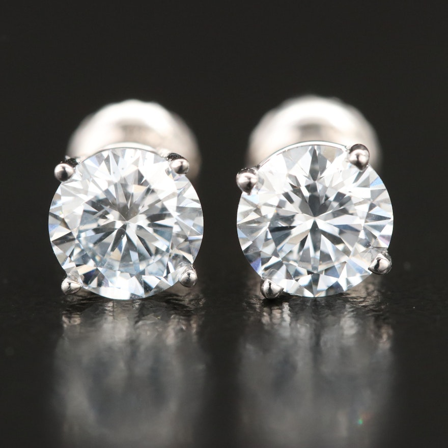 14K 1.65 CTW Lab Grown Diamond Stud Earrings