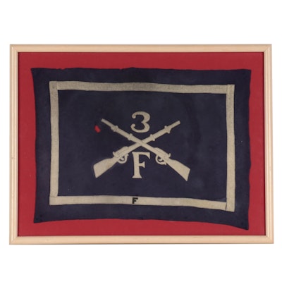 3rd Infantry Regiment Guidon Flag, Early to Mid 20th Century