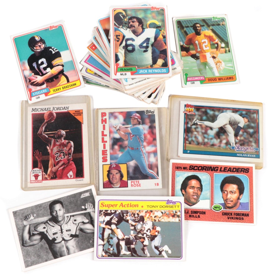 Topps, Other Baseball, Basketball, Football Cards With Jordan, More, 1970s–1990s