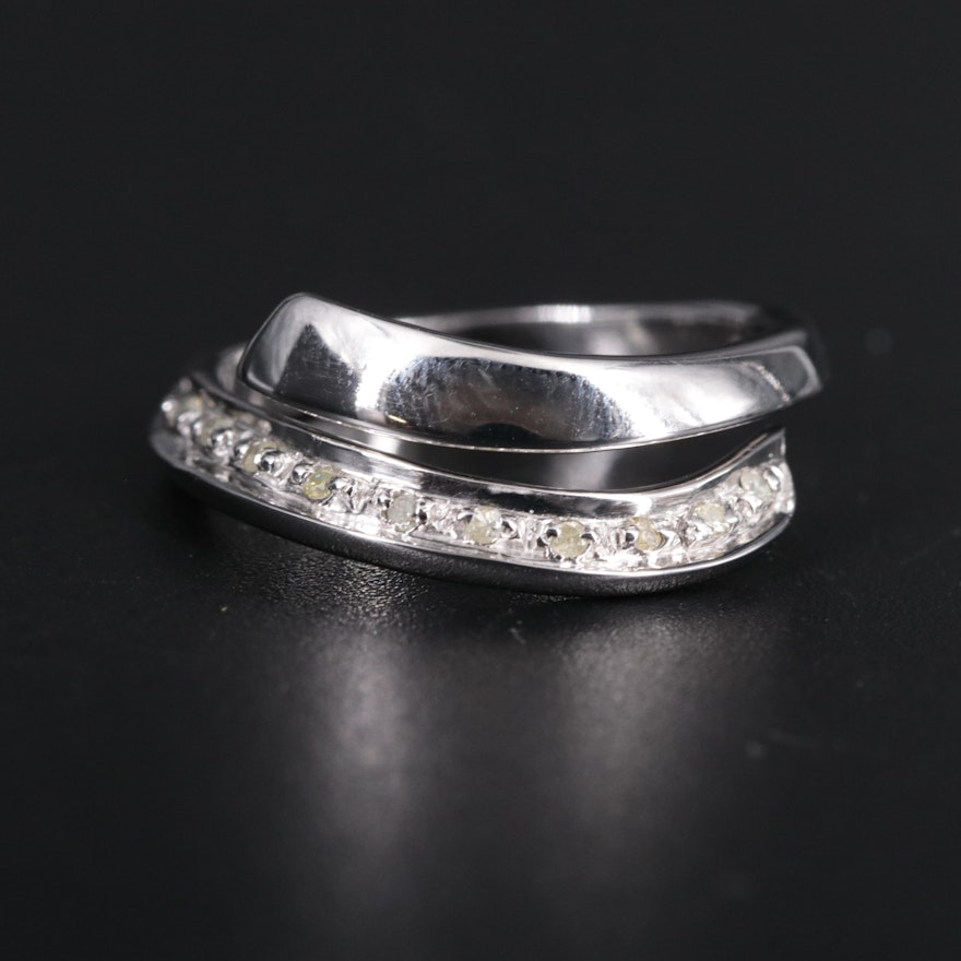 Sterling Silver Diamond Ring