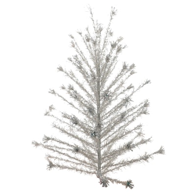 Silver Aluminum Christmas Tree, Mid-20th Century