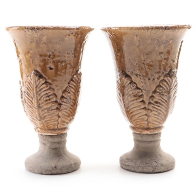 Neoclassical Style Glazed Stoneware Vases