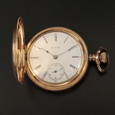 1905 Elgin Gold-Filled Hunting Case Pocket Watch
