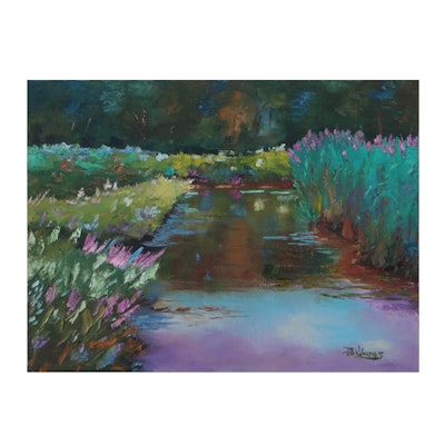 James Baldoumas Oil Painting "Lilly Pond," 2022