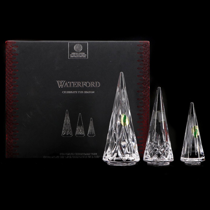 Waterford Crystal Standing Christmas Tree Figurines