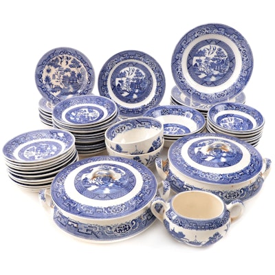Homer Laughlin "Blue Willow" and Other Glazed Earthenware Dinnerware