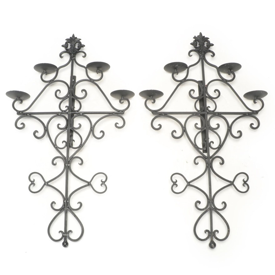 Forged Iron Candle Sconces