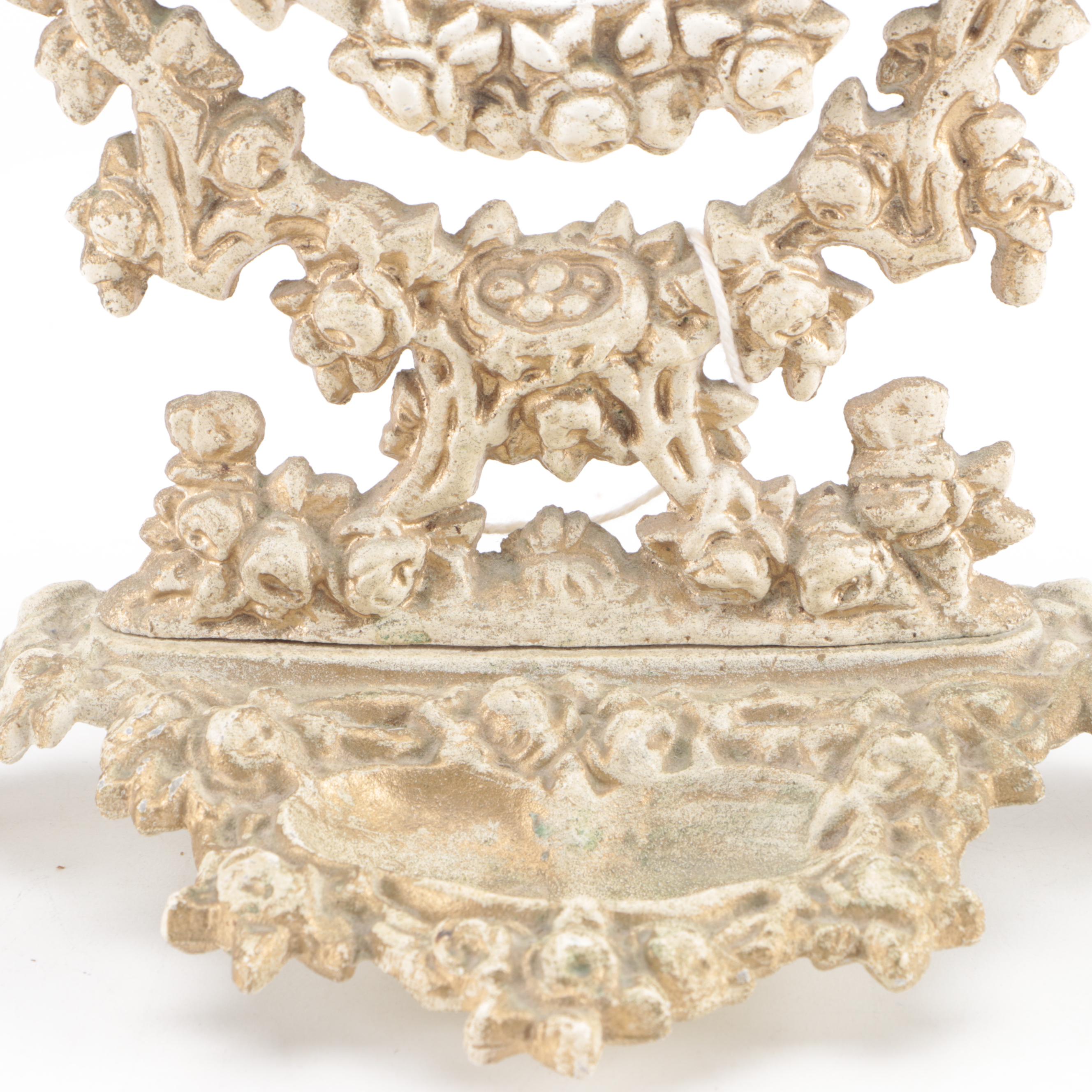 Victorian Style Cast Iron Vanity Mirror with Resin Vanity Boxes and