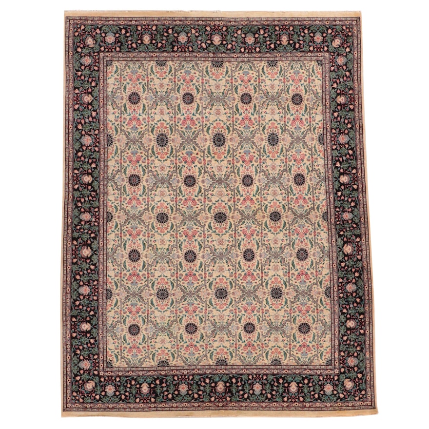 8'8 x 11'8 Hand-Knotted Indo-Persian Area Rug