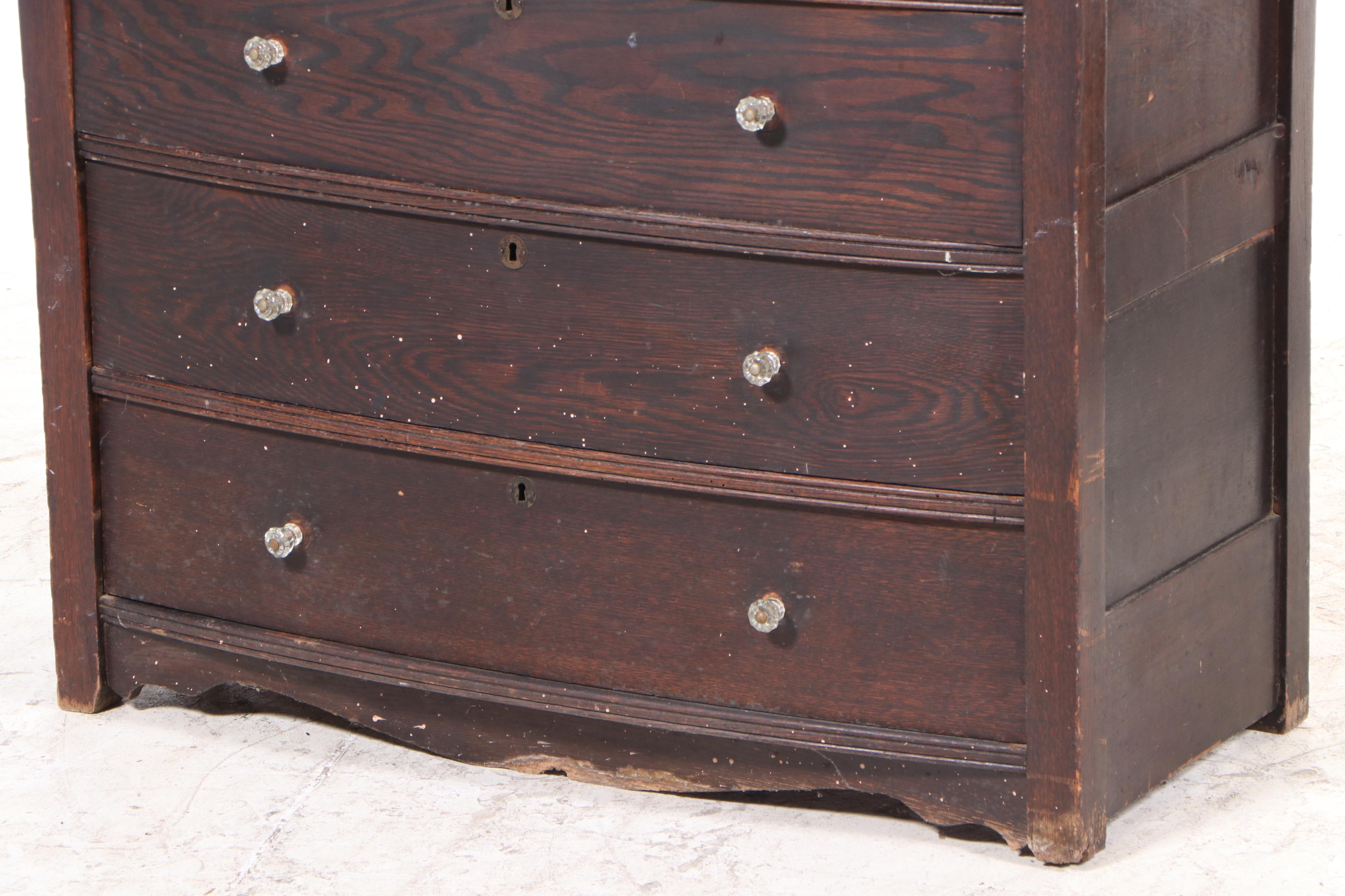 Late Victorian Oak SixDrawer Hat Box Chest, circa 1900 EBTH