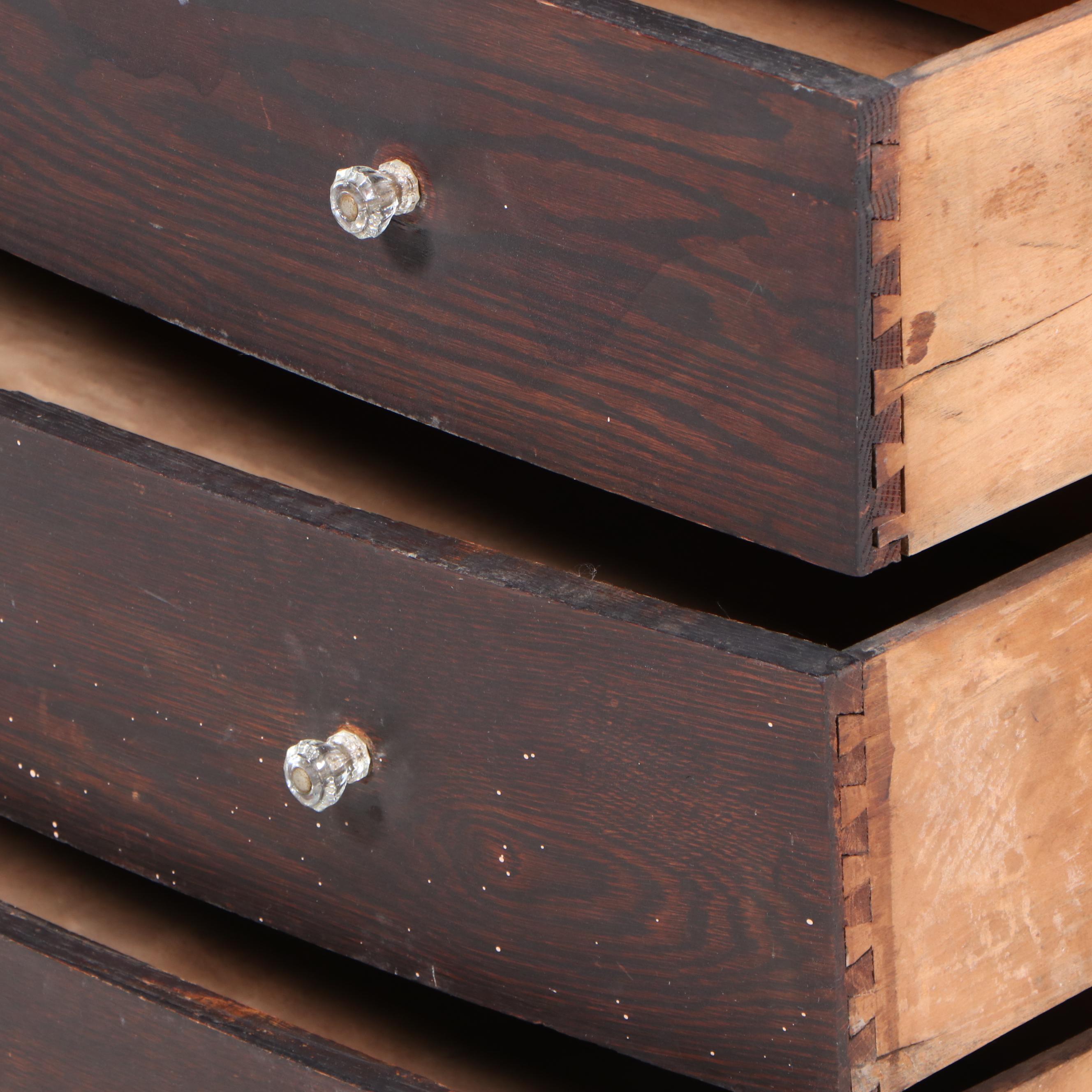 Late Victorian Oak SixDrawer Hat Box Chest, circa 1900 EBTH