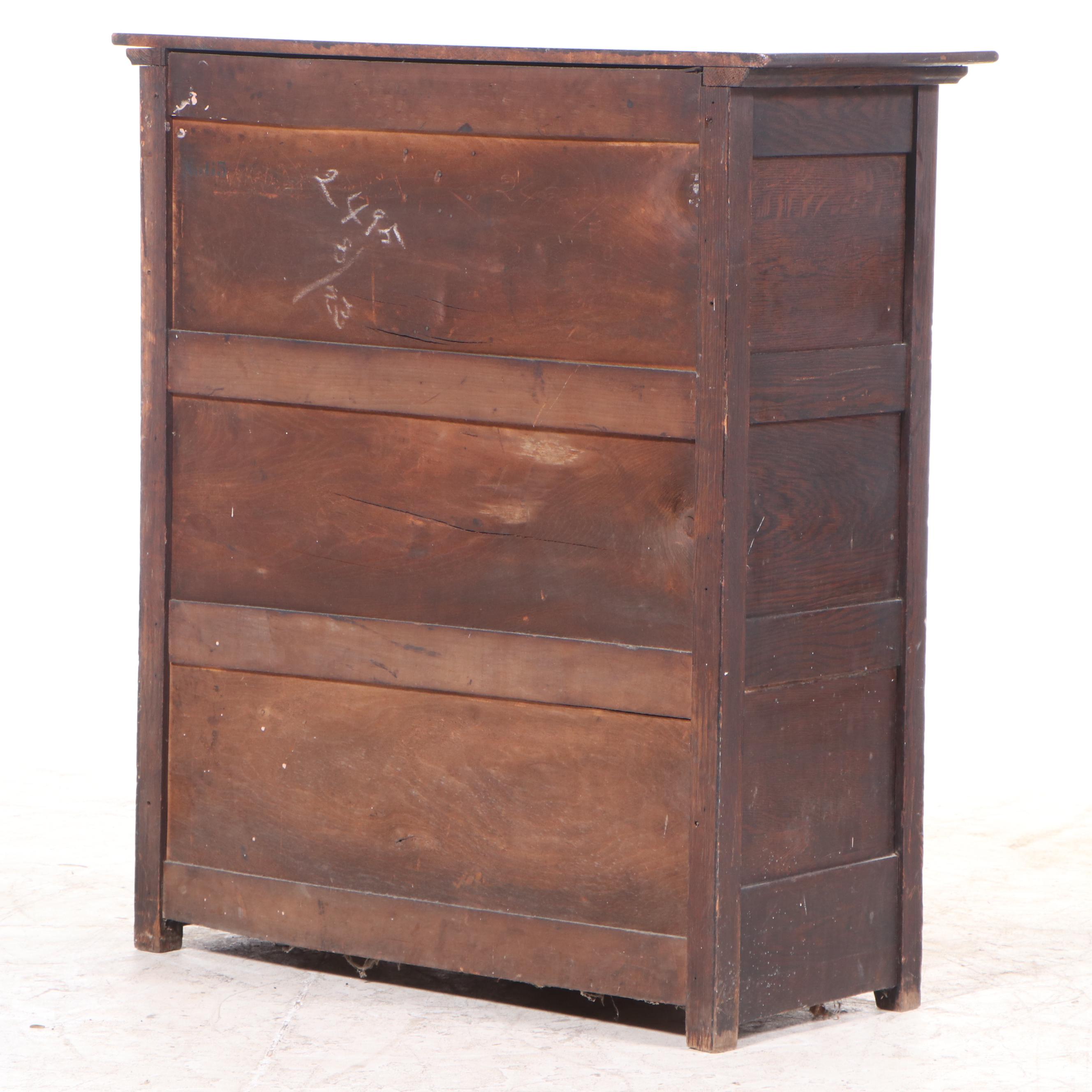 Late Victorian Oak SixDrawer Hat Box Chest, circa 1900 EBTH