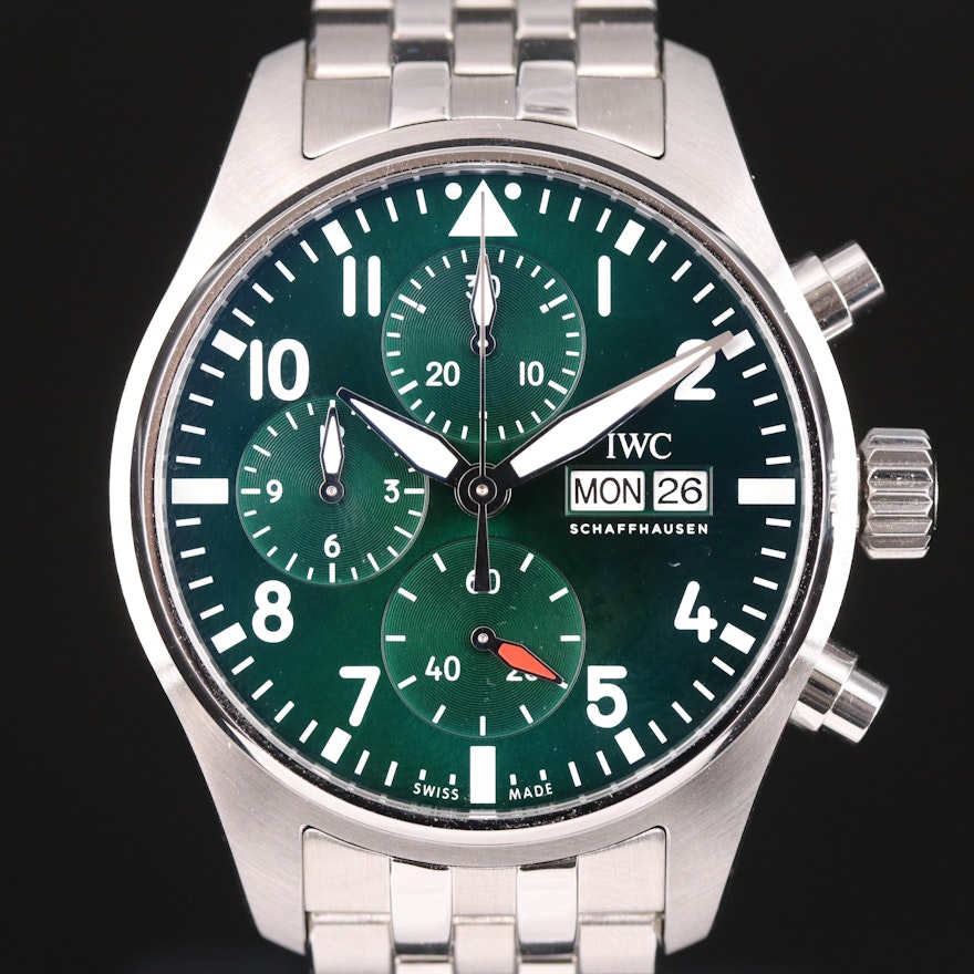 IWC Schaffhausen Pilot's Chronograph Automatic Stainless Steel Wristwatch