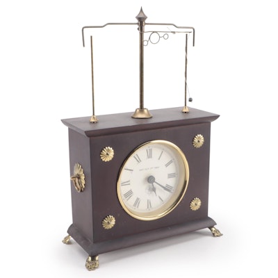 Jerome & Co. Reproduction Horolovar Flying Pendulum Clock, Late 20th Century