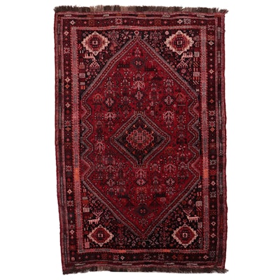 5'8 x 9'1 Hand-Knotted Persian Qashqai Area Rug
