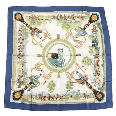 Hermès Early Issue "Grands Attelages" Silk Twill Scarf