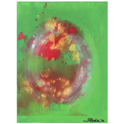 J. Popolin Acrylic Painting "Full Circle," 2022