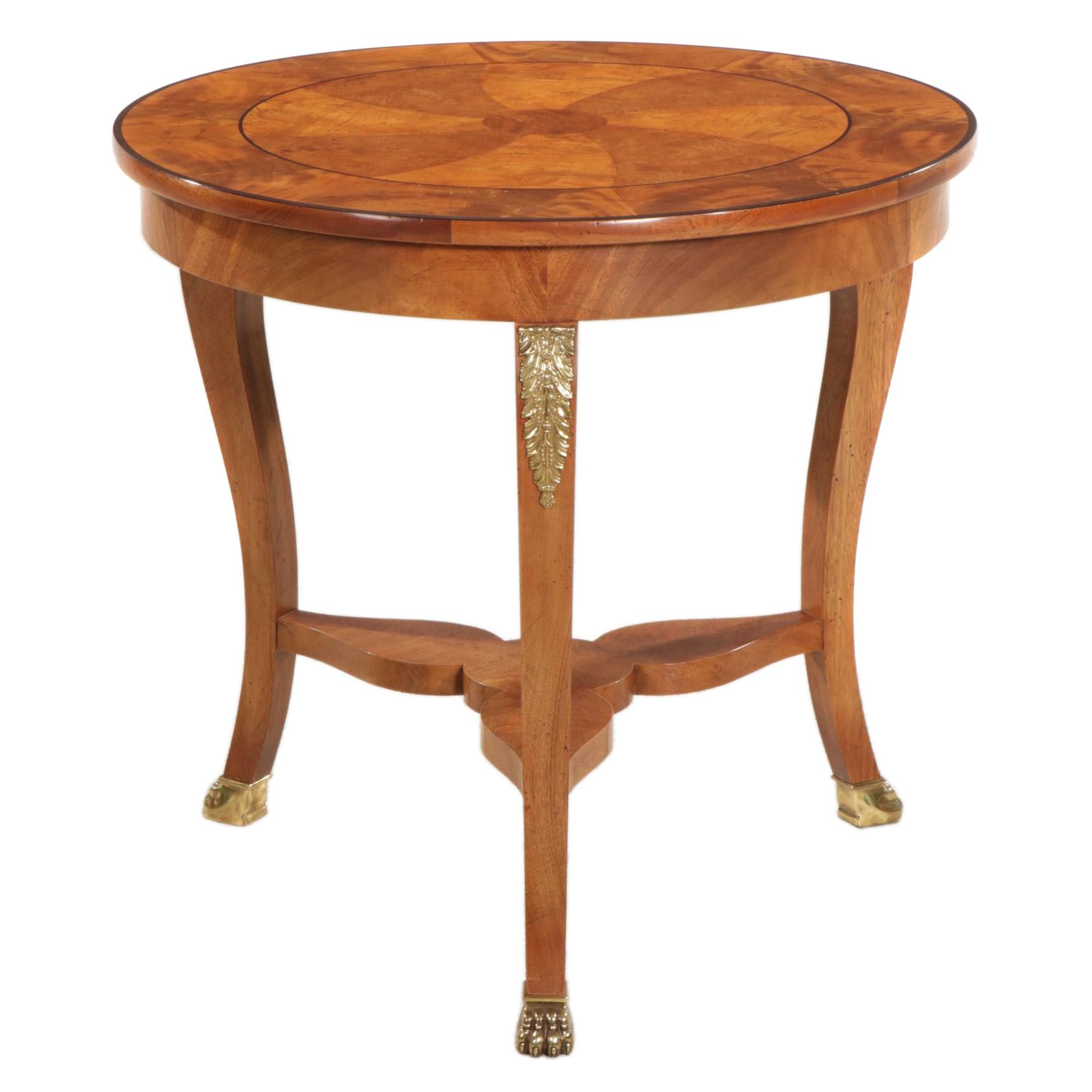 Baker Furniture Biedermeier Style Veneered Center Table, Late 20th