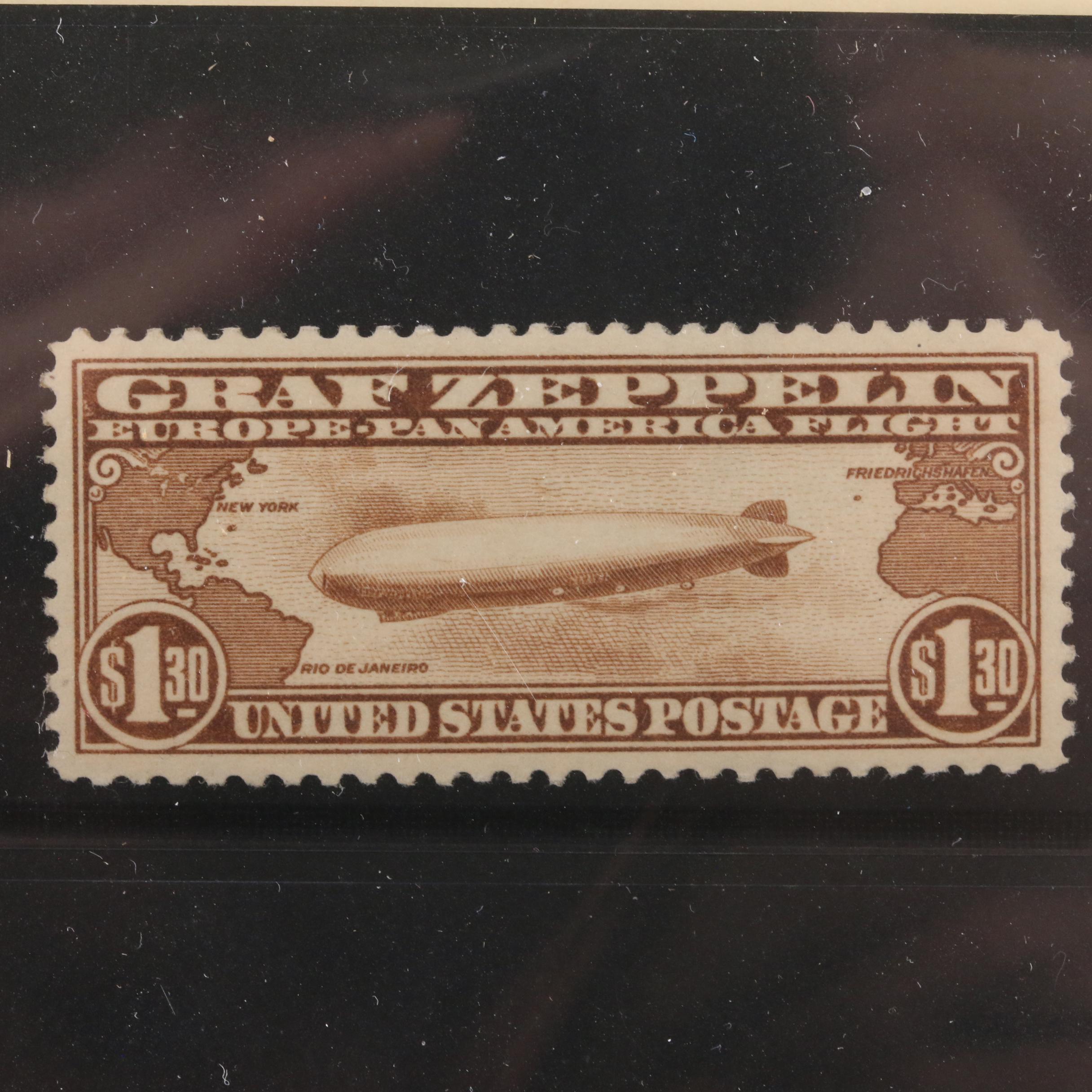 Mint Graf Zeppelin Postage Stamp Set, Scott C13 to C15 EBTH