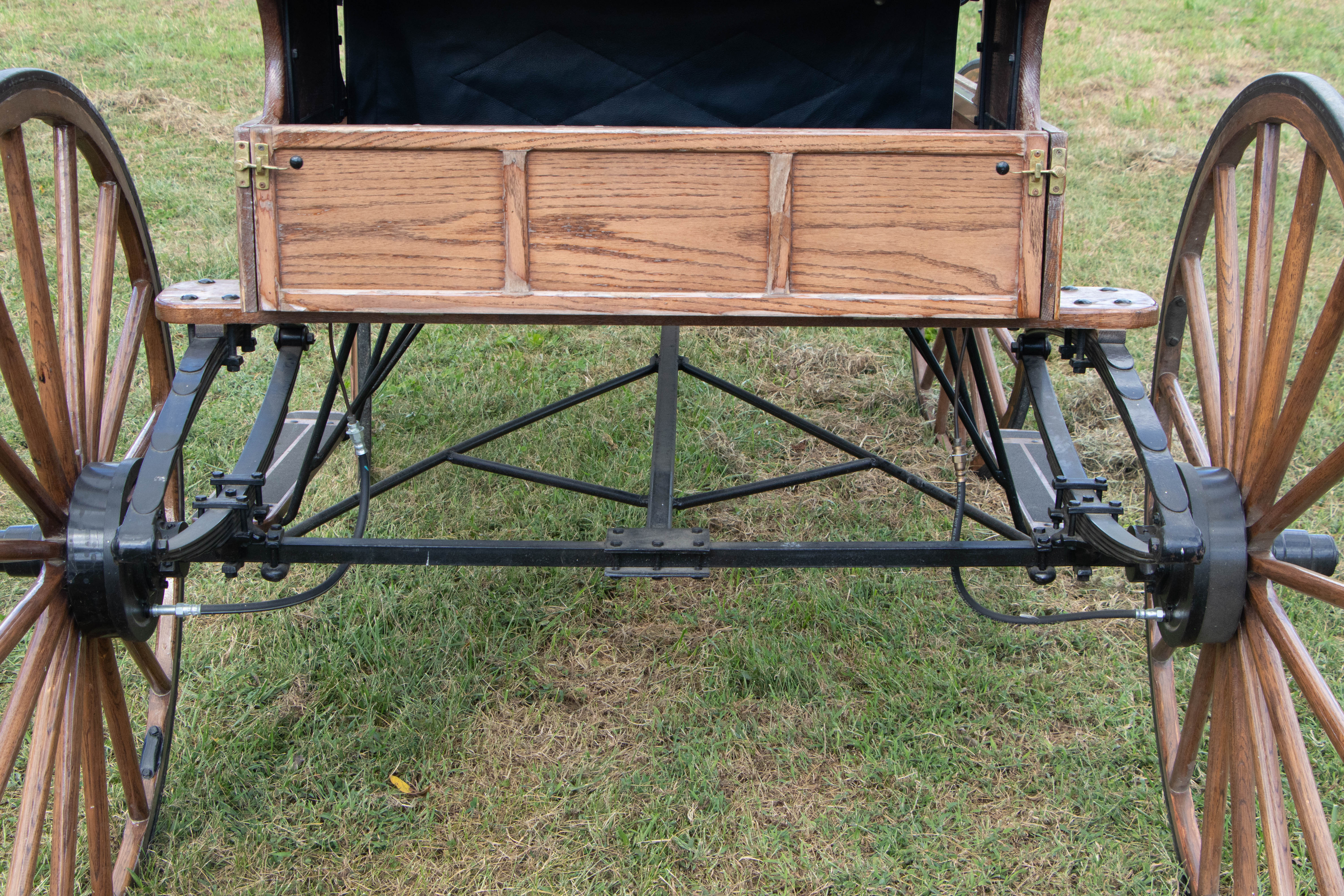 Custom Oak VisáVis Carriage or Touring Wagon, 1940s EBTH
