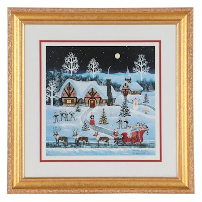 Jane Wooster Scott Offset Lithograph "North Pole Countdown"