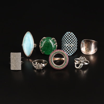 Sterling Ring Selection with Concave and Mermaid Rings