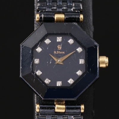 H. Stern 18K Diamond Dial Quartz Wristwatch
