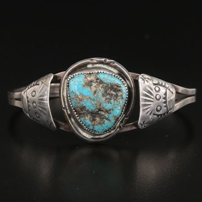 Southwestern Sterling Turquoise Cuff