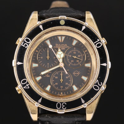 Bulova Marine Star Chronograph, Alarm Stainless Steel Wristwatch